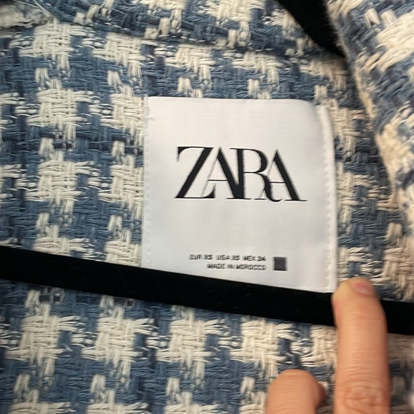 Zara Tweed Overshirt with Pearl Buttons - Picture 2 of 5